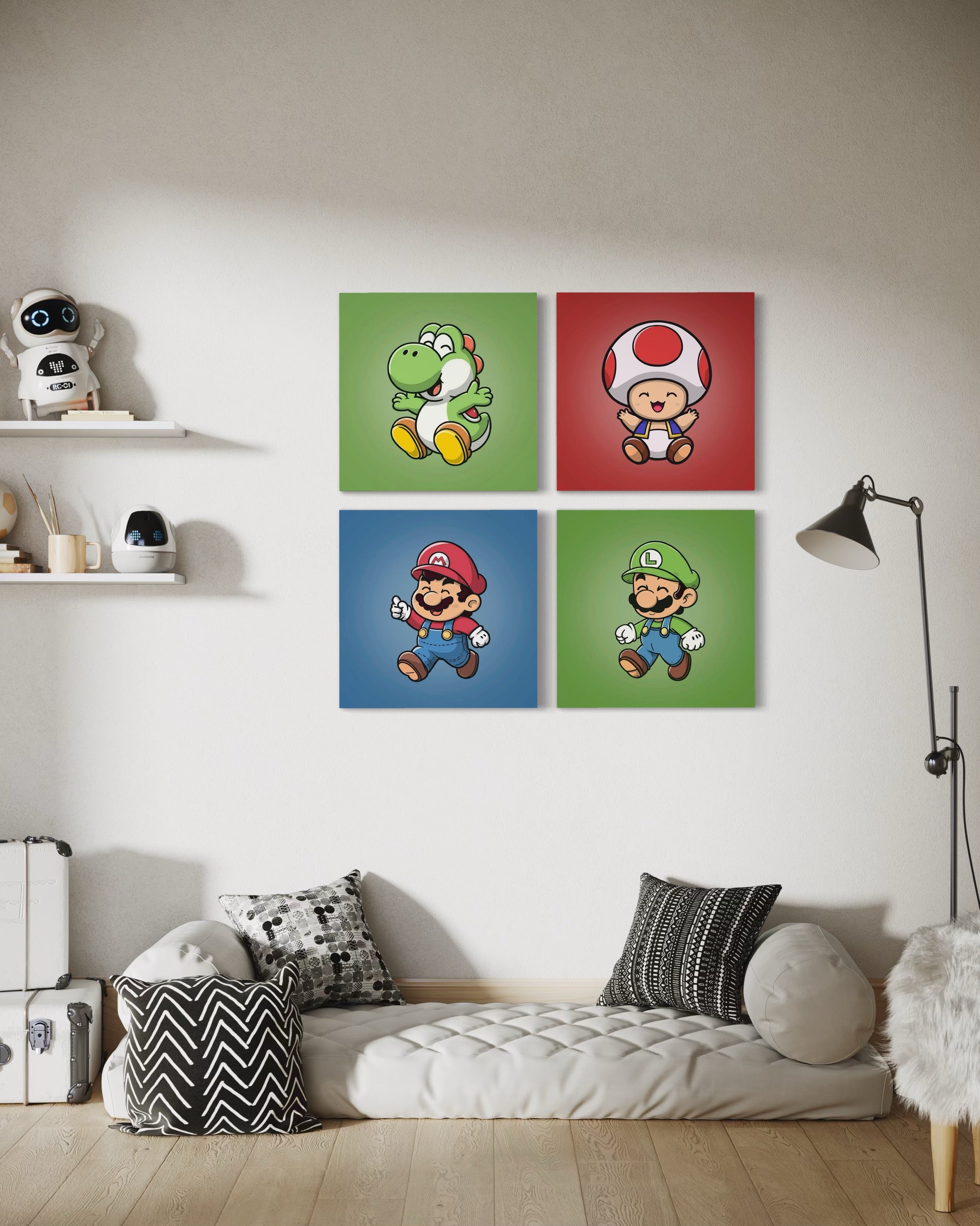 “Mario y sus Amigos” Set de 4