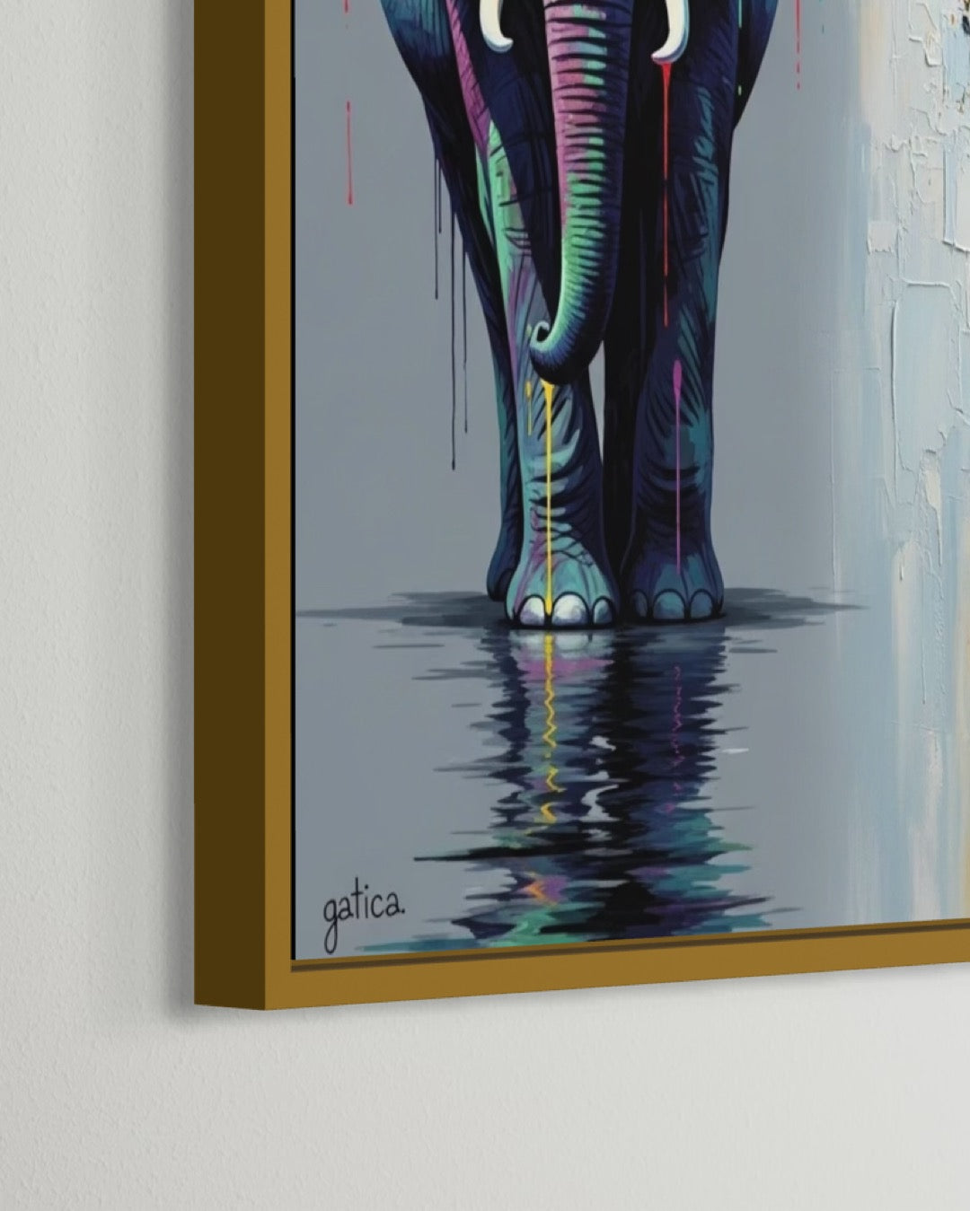 "Elefante: Mosaico de Colores"