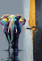 "Elefante: Mosaico de Colores"