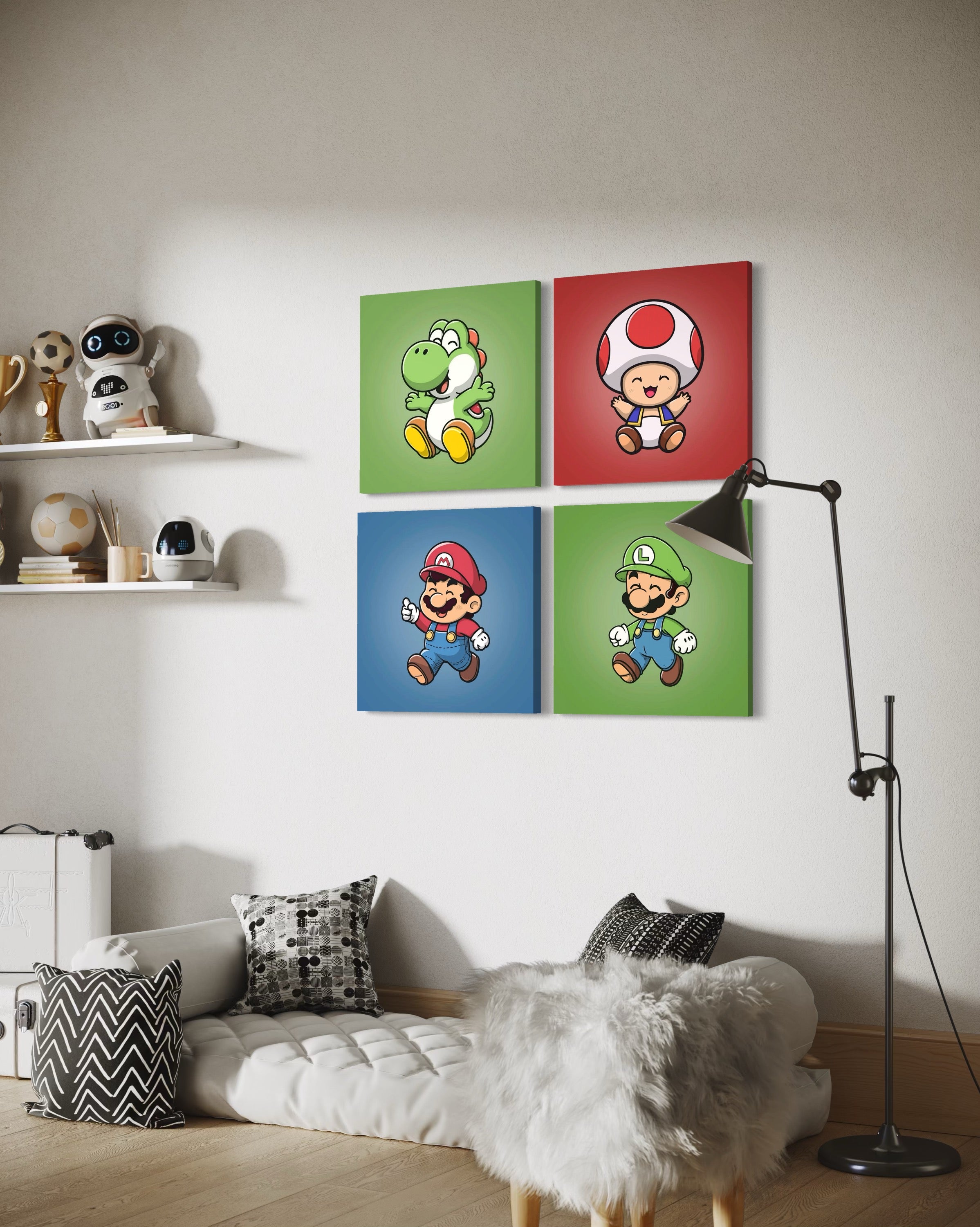“Mario y sus Amigos” Set de 4