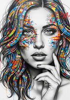 "El Alma a Color: Belleza y Expresión en Tres Miradas."