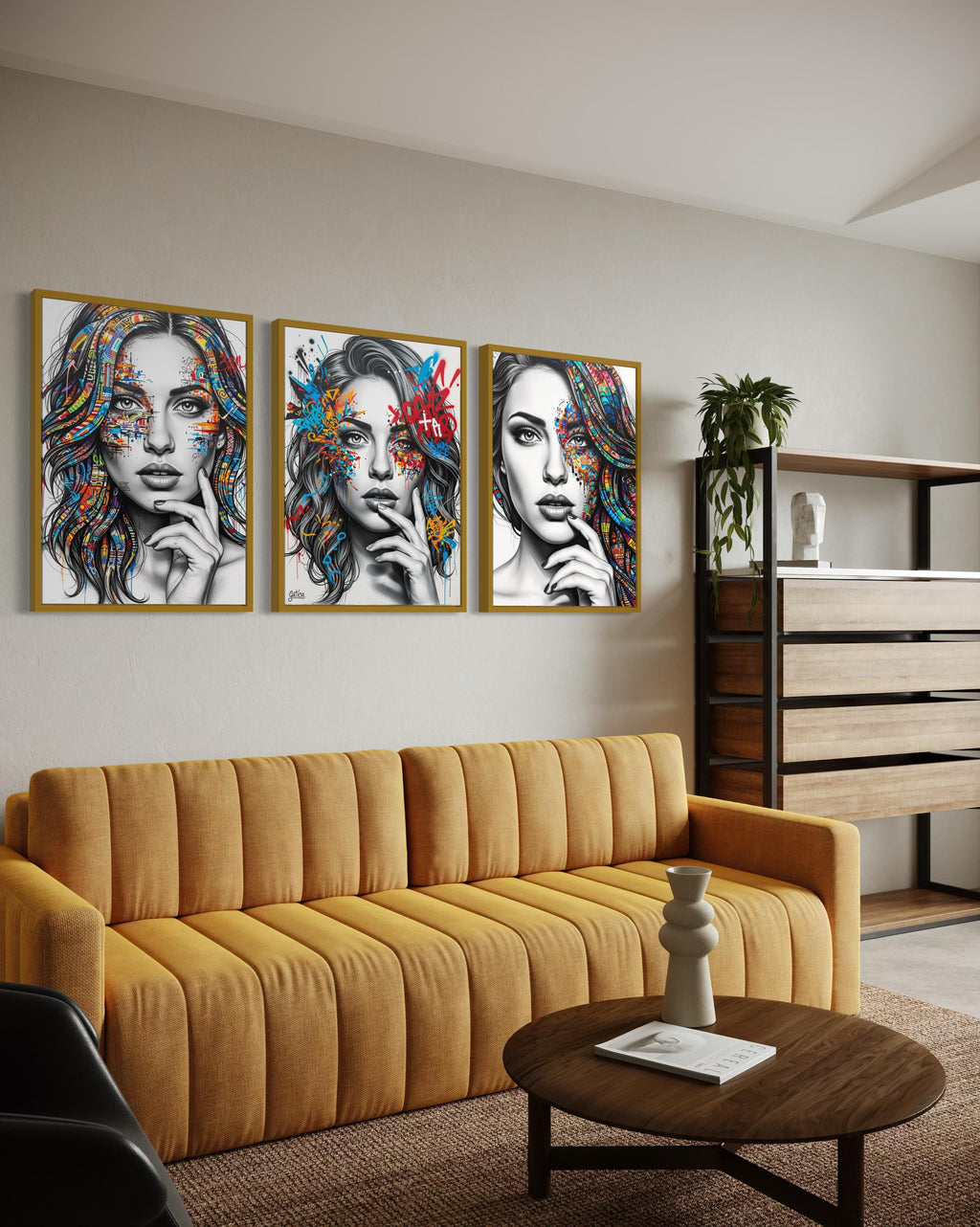 "El Alma a Color: Belleza y Expresión en Tres Miradas."