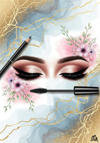 "El Arte de la Mirada: Maquillaje y Flores en Armonía."