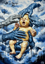 "Fragilidad Protegida: La Nueva Vida en Manos de Cuidado."