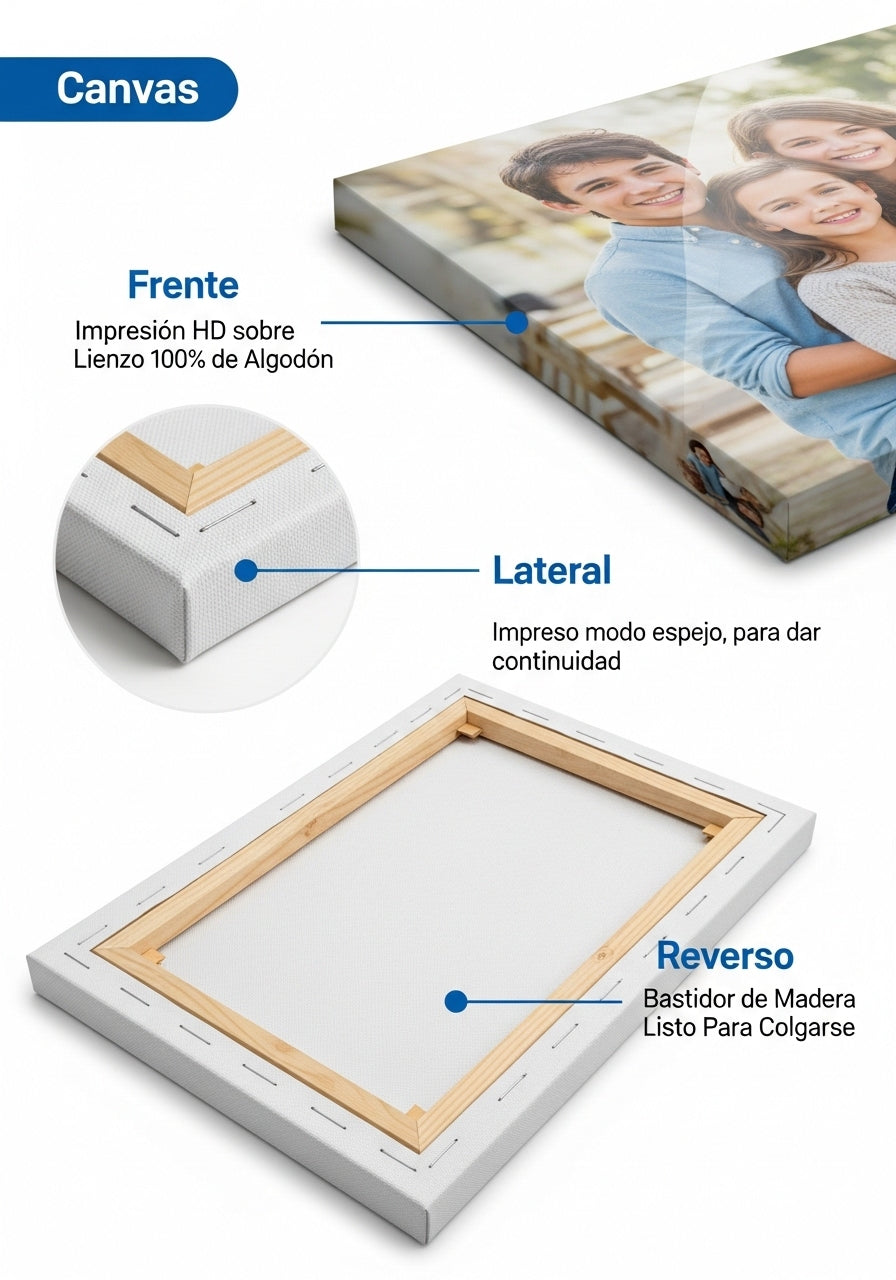 CANVAS CON MARCO "RECTANGULAR"